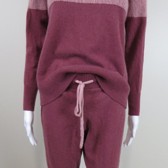 Summersalt Luxe Merino Wool Cashmere Blend Two Tone Sweater Jogger Set MEDIUM - Picture 8 of 16